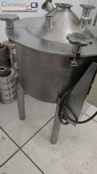Tanque funil em inox encamisado com fundo c�nico