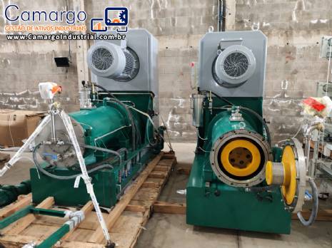 Moinho agitador horizontal de discos e esferas 60 cv para moagem �mida e dispers�o encamisado LME 100 K Netzsch