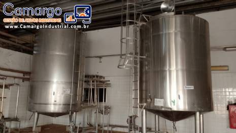 Tanque misturador encamisado em inox 15.000 litros