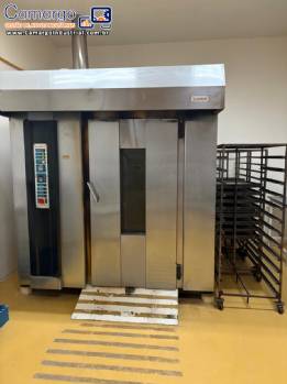 Forno rotativo em a�o inox � g�s LEYUAN 1 carrinho