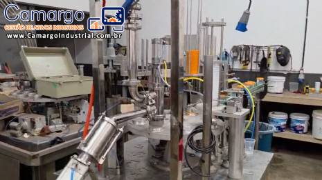 Envasadora dosadora rotativa com tampadora e seladora de copos frascos 2.000 unidades Brasholanda